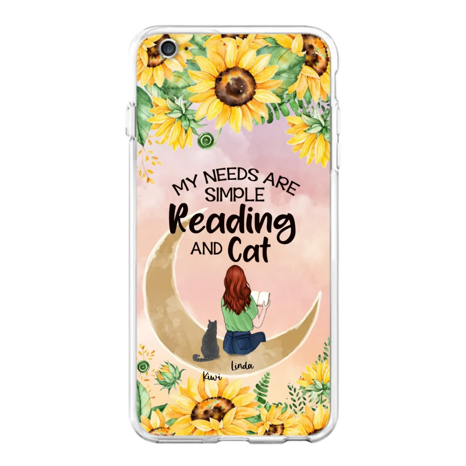 Custom Personalized Reading Dog/Cat Phone Case - Best Gift Idea For Dogs/Cats Lovers - Case For iPhone, Samsung and Xiaomi