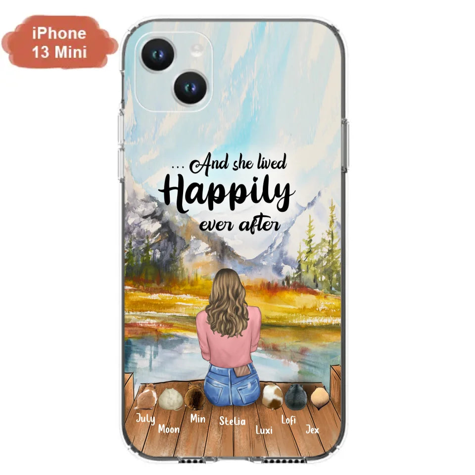 Personalized Dog Mom Phone Case - Up to 4 Dogs - And She Lived Happily Ever After