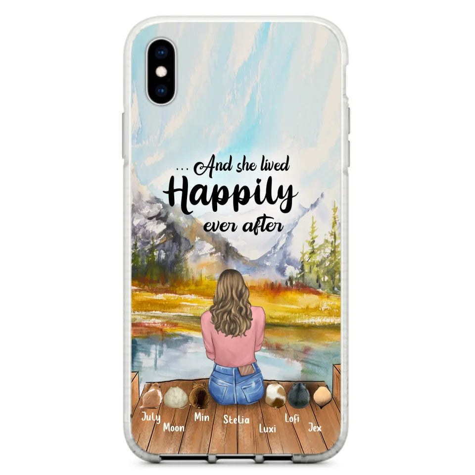 Personalized Dog Mom Phone Case - Up to 4 Dogs - And She Lived Happily Ever After