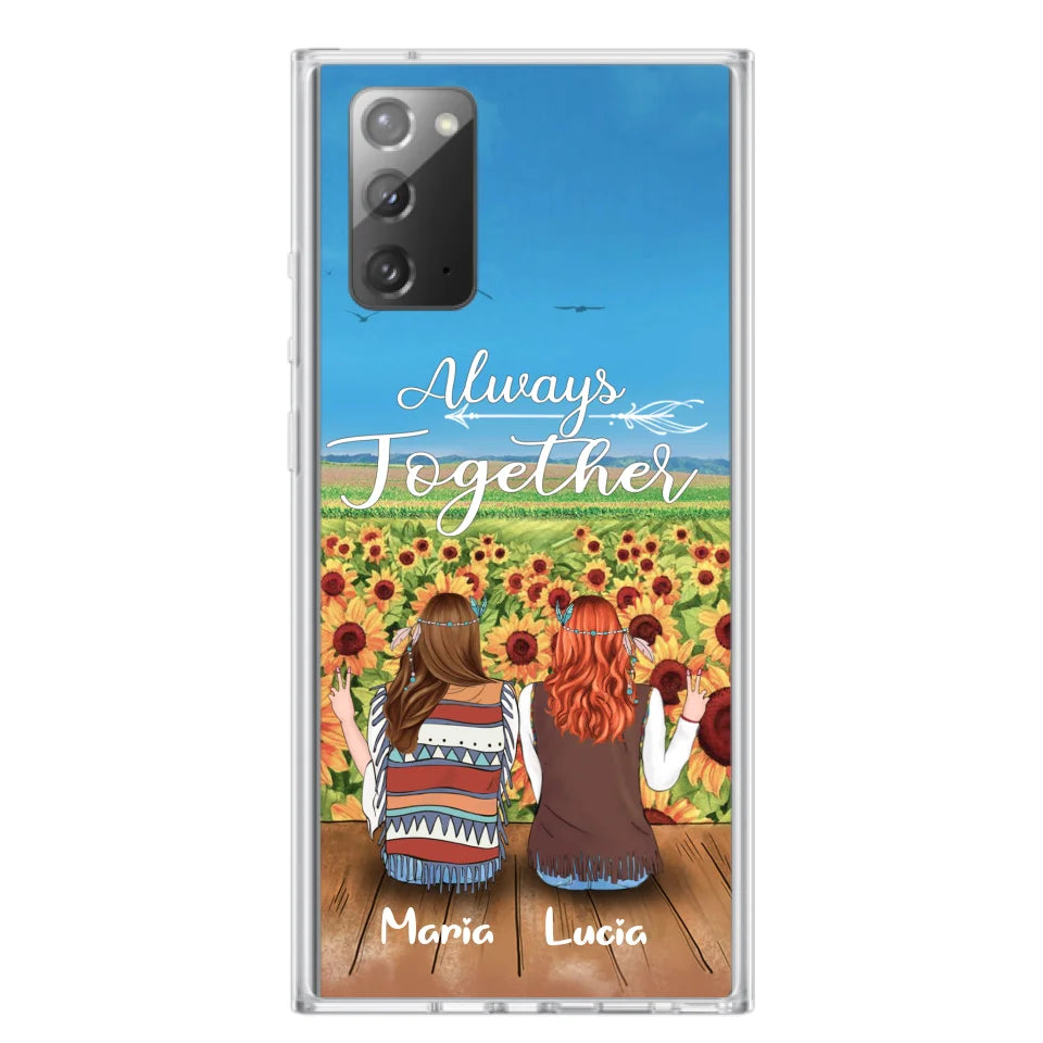Personalized Hippie Friends Phone Case - Up to 3 Girls - Always Together - F8H385