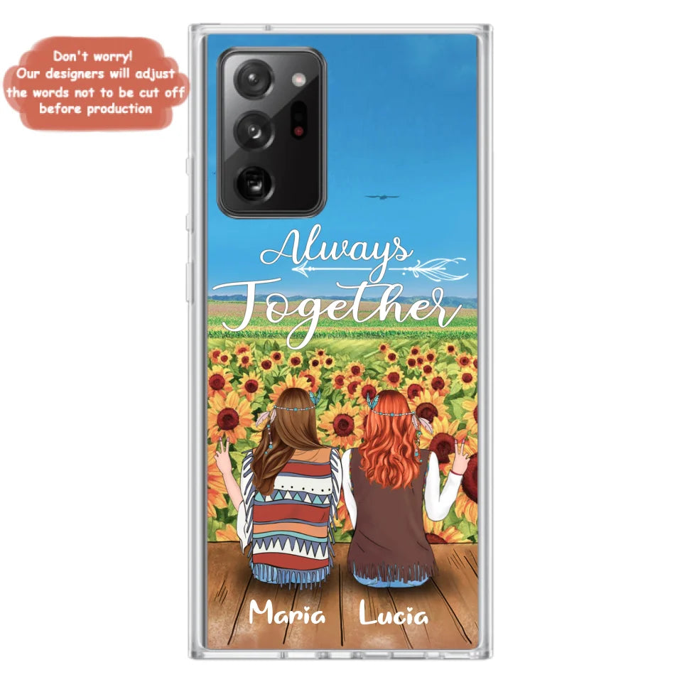 Personalized Hippie Friends Phone Case - Up to 3 Girls - Always Together - F8H385