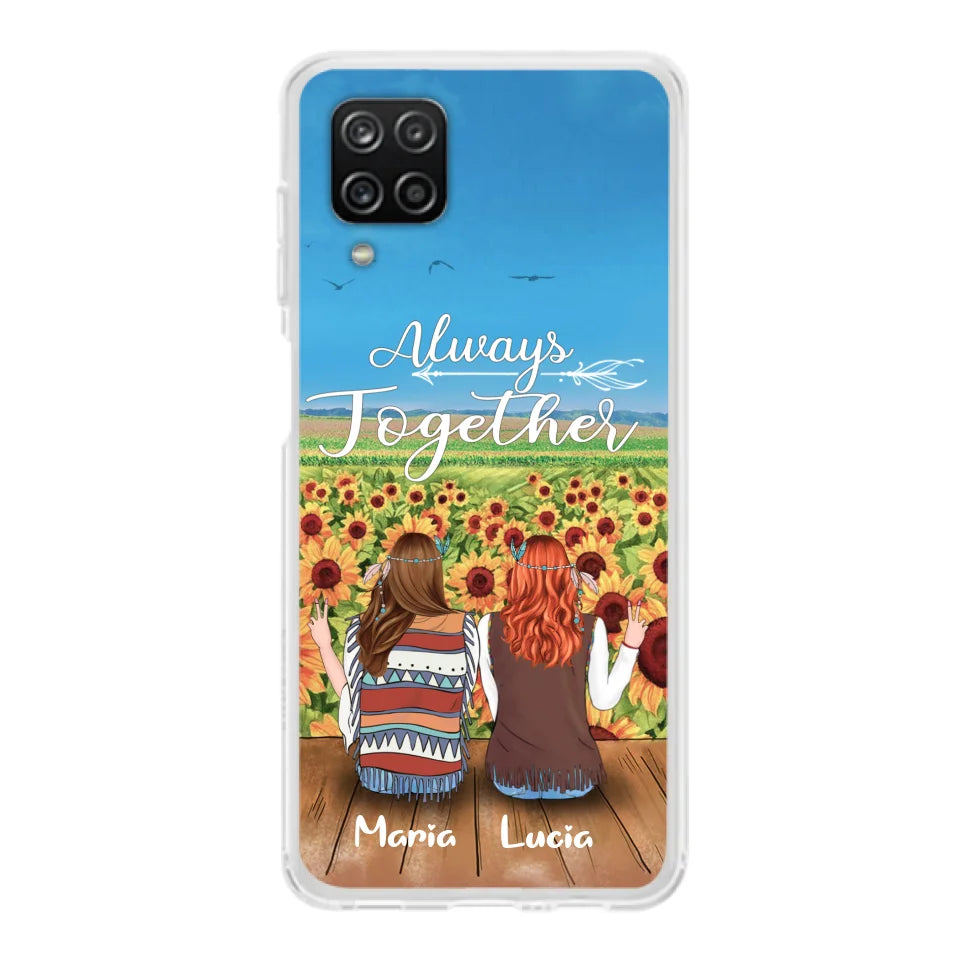 Personalized Hippie Friends Phone Case - Up to 3 Girls - Always Together - F8H385